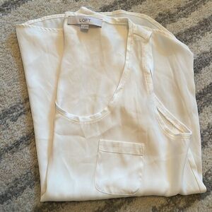 Loft Tank Top, Small, White/Cream